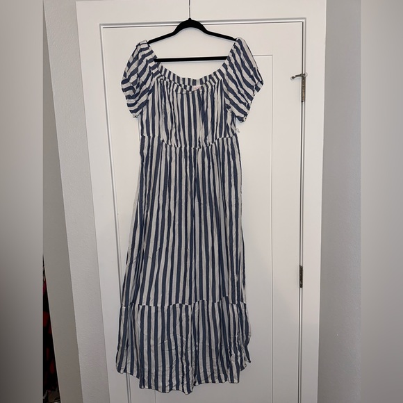 Striped maternity dress - Picture 2 of 5